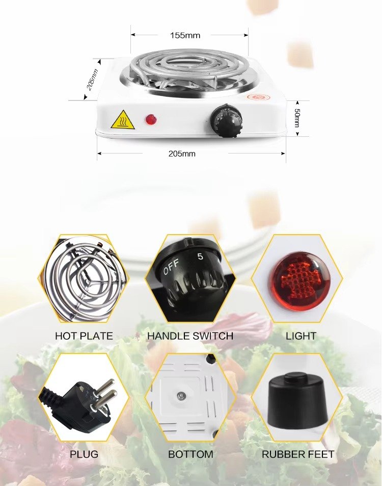 Electric Stove For Cooking - Hot Plate Heat Up In Just 2 mins - Easy to Clean -Metal Body (random color ) - Image 2