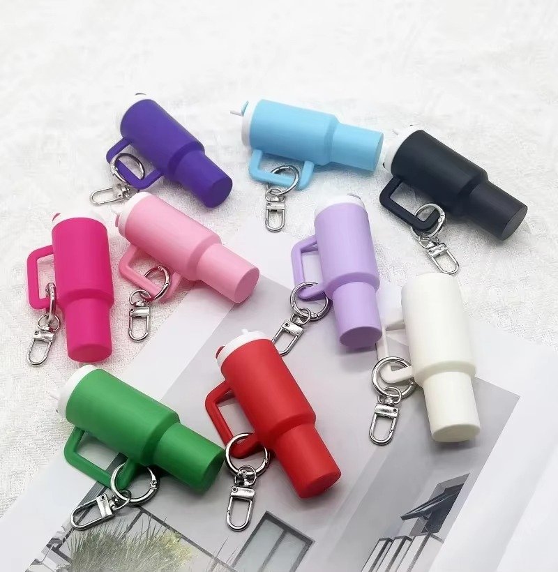 Colorful Mini Stanley Tumbler Key chain – Cute Miniature Tumbler Charm for Handbags, Backpacks & Car Keys – Portable Stanley Cup Key chain Accessory -Random color | Key Chain | Stanley Key chain - Image 2