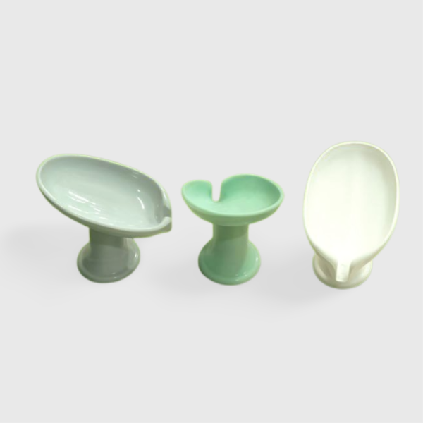Ceramic Soap Holder with Drain – Elevated Design Bathroom Sink Dish for Bar Soaps - Image 3