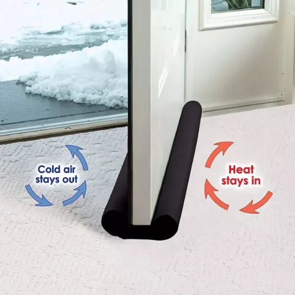 Twin DooTwin Door Foam Draft Protector - Door Air Lock Foam For Cold Air Window Shutters, Dust Barriers, Insect Repellent (Brown Color) - Image 3
